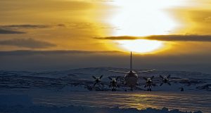 Greenland icy airplane
