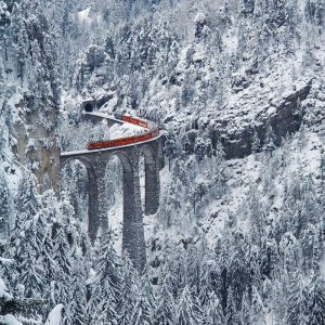 Rhaetian Railway in the Albula / Bernina Landscapes