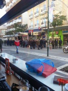 Larisa pensioners demonstration strike