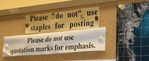 staples quotation marks