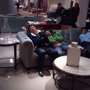 miserable men shopping ladies
