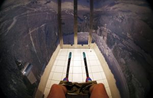Sochi Russia bathroom stall scenic viewRed Fox restaurant