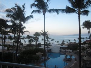 View from our suite at the Fairmont Kea Lani