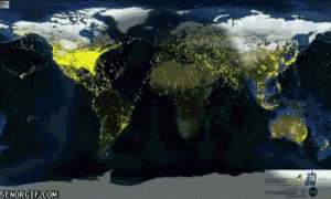 Interactive map of all airline flights in a 24 hour period