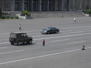Pyongyang North Korea traffic jam