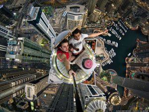 abu dhabi princess tower building tallest picutre selfie
