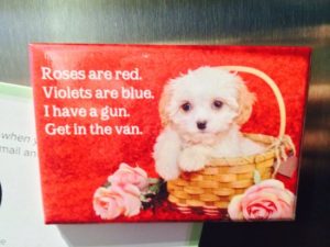 Never be angry violets blue gun