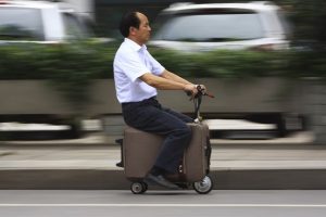 chinese inventor suitcase wheels scooter