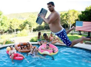 swimming pool party wild