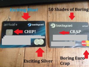 Arrival credit card Barclays chip