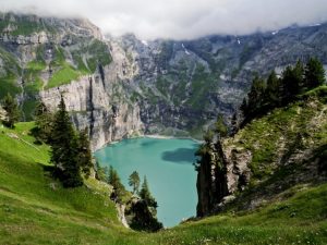 Öschinensee Lake, Lötschberg, Switzerland