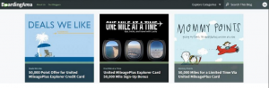 boarding area sell credit cards united offer