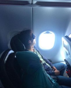 flying seatmates sun blocking weird