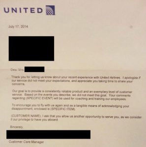 united template customer care service