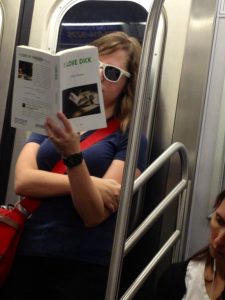 love dick book subway metro train