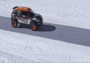 track race snow jump acrobatic