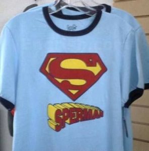 Super man sperman funny tshirt