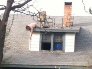 drunk drinking roof house passed out funny
