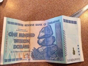 Zimbabwe dollars currency inflation worthless tbb funny