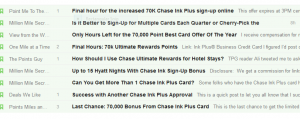 feedly sell sale bloggers blogs miles points travel