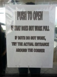 door sign funny